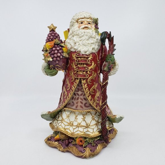 Fitz & Floyd Musical Renaissance Santa Figurine Sings Deck The Halls 8.75 in Red - Picture 4 of 16